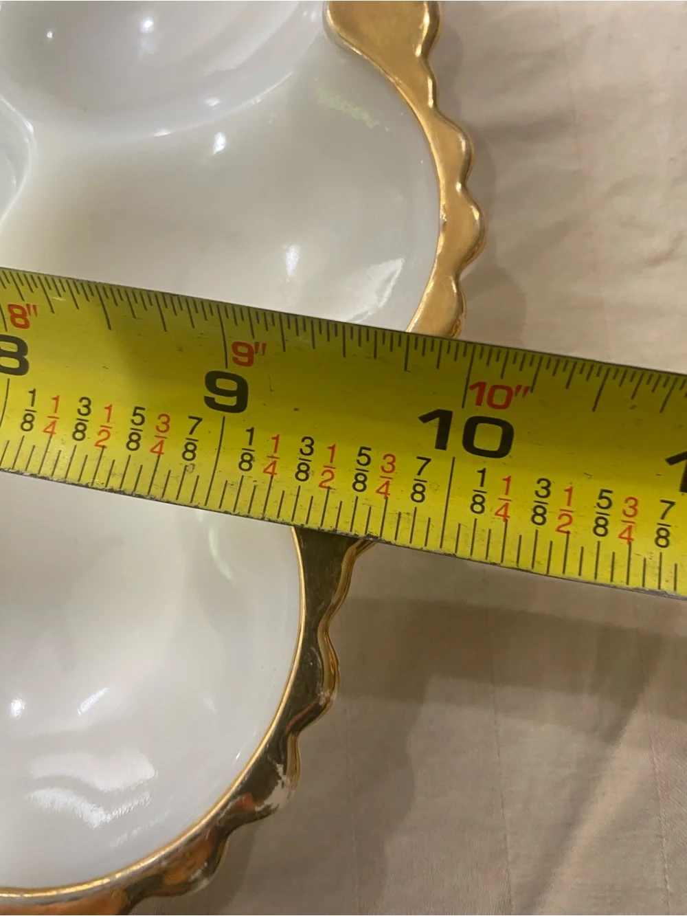 Vintage, Anchor Hocking, Fire King, White Milk Glass Deviled Egg Dish